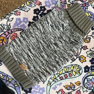 Stylish Gray Knit Dog Sweater